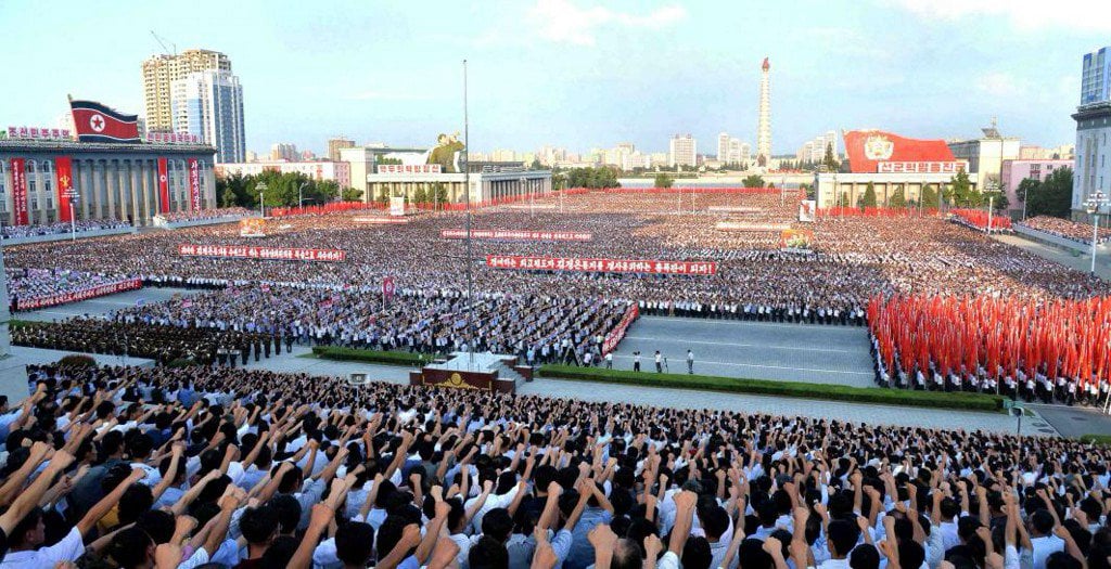 a general view shows a pyongyang city mass rally held at kim il sung square on august 9 2017 to fully support the statement of the democratic people 039 s republic of korea dprk government in this photo released on august 10 2017 by north korea 039 s korean central news agency kcna in pyongyang photo reuters