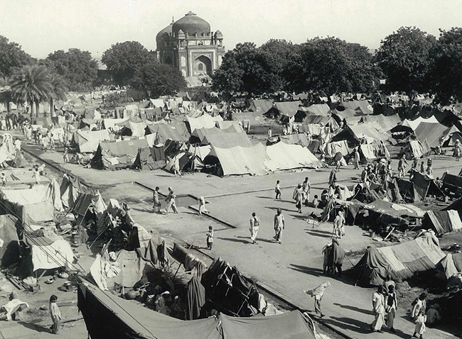 a camp for displaced indian muslims next to humayun 039 s tomb in new delhi during the period of unrest following the partition of india and pakistan photo afp