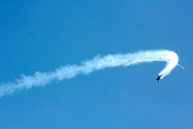 karachiites were treated to the site of fighter jets performing aerobatics at sea view on march 23 this year photo athar khan express karachiites were treated to the site of fighter jets performing aerobatics at sea view on march 23 this year photo athar khan express