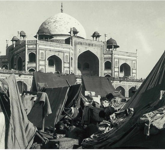 a camp for displaced indian muslims next to humayun 039 s tomb in new delhi during the period of unrest following the partition of india and pakistan photo afp