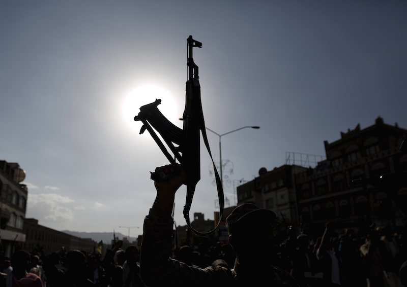 a man holding a gun photo reuters