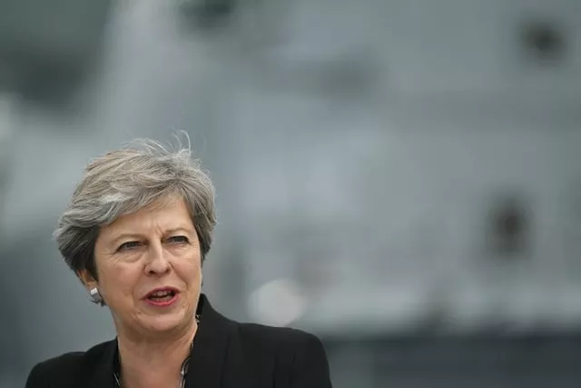 britain 039 s prime minister theresa may stands on the flight deck as she speaks to crew members of the 65 000 tonne british aircraft carrier hms queen elizabeth after it arrived at portsmouth naval base its new home port in portsmouth southern england on august 16 2017 photo afp britain 039 s prime minister theresa may stands on the flight deck as she speaks to crew members of the 65 000 tonne british aircraft carrier hms queen elizabeth after it arrived at portsmouth naval base its new home port in portsmouth southern england on august 16 2017 photo afp