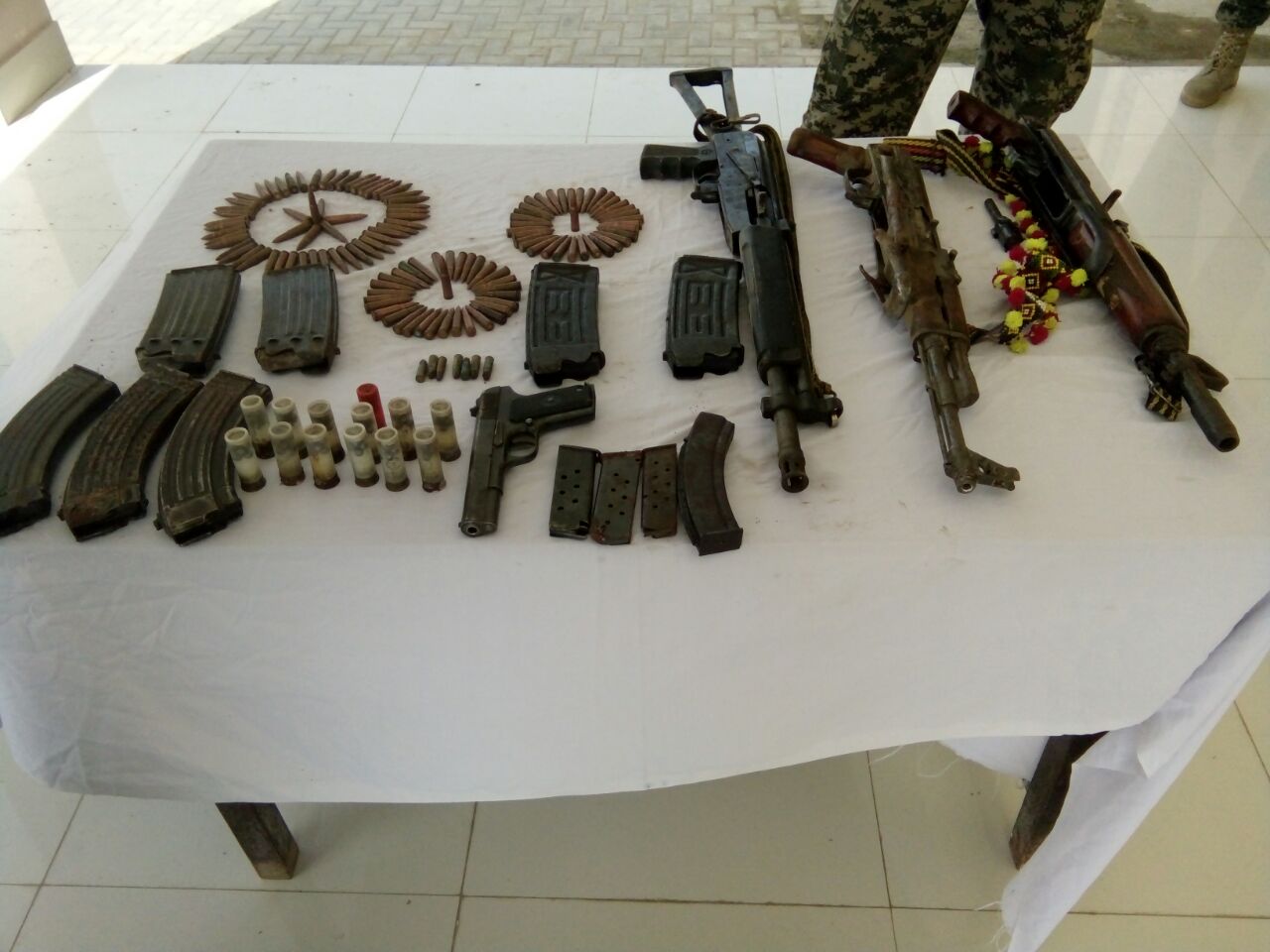 explosives arms and ammunition seized by security forces from different areas of punjab on wednesday photo ispr