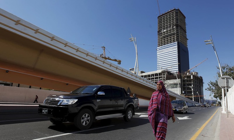 construction at a street in clifton karachi photo reuters