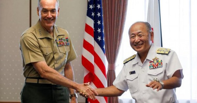 general joseph f dunford jr us chairman of joint chiefs of staff shakes hands with japan 039 s chief of staff of joint staff katsutoshi kawano r at the start of their talks at the defense ministry in tokyo japan 18 august 2017 photo reuters general joseph f dunford jr us chairman of joint chiefs of staff shakes hands with japan 039 s chief of staff of joint staff katsutoshi kawano r at the start of their talks at the defense ministry in tokyo japan 18 august 2017 photo reuters