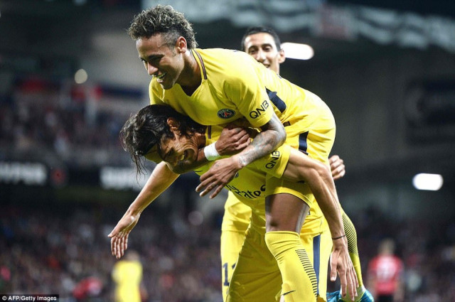 dazzling form neymar scored one and set up another in a starring performance as psg beat guingamp 3 0 away in brittany last weekend photo afp dazzling form neymar scored one and set up another in a starring performance as psg beat guingamp 3 0 away in brittany last weekend photo afp