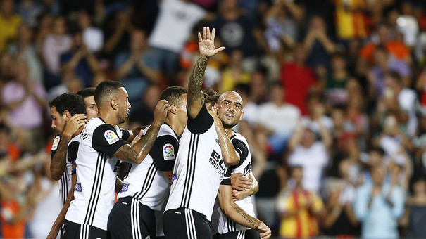 game goes on a minute 039 s silence for the victims of barcelona attack was held at leganes and valencia where zaza scored the game 039 s only goal against las palmas photo courtesy valencia fc twitter