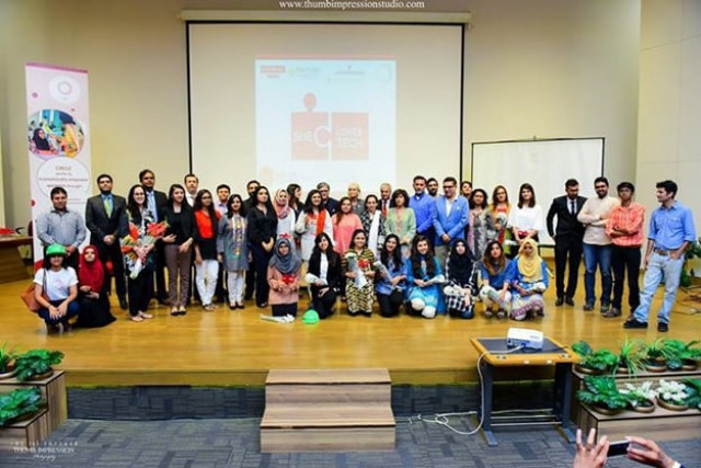trash it was declared the winner of she loves tech pakistan at iba city campus photo courtesy circle trash it was declared the winner of she loves tech pakistan at iba city campus photo courtesy circle
