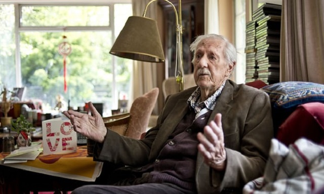 brian aldiss at his home in oxford photo the guardian