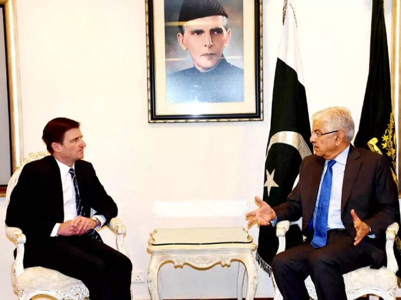 us envoy david hale calls on foreign minister khawaja asif in islamabad on tuesday photo pid us envoy david hale calls on foreign minister khawaja asif in islamabad on tuesday photo pid
