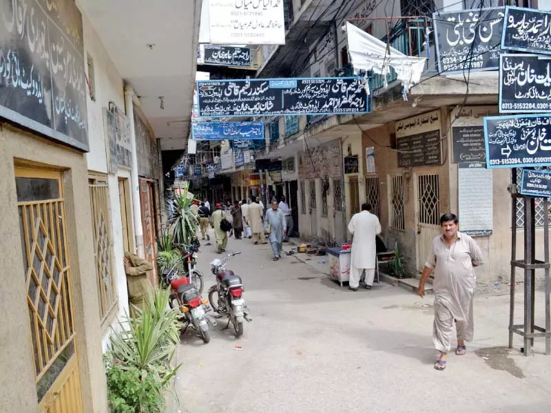 chambers of lawyers are seen closed in rawalpindi photo waseem nazir express