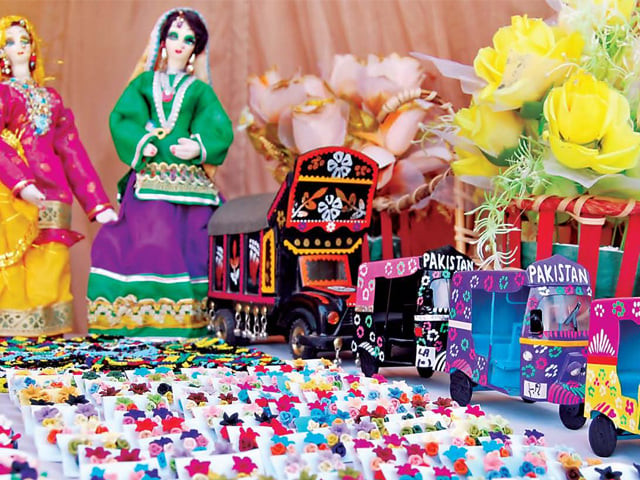 a stall decorated with traditional hand made items at the women solidarity mela organised by aurat foundation and oxfam gb on saturday photo muhammad javaid a stall decorated with traditional hand made items at the women solidarity mela organised by aurat foundation and oxfam gb on saturday photo muhammad javaid