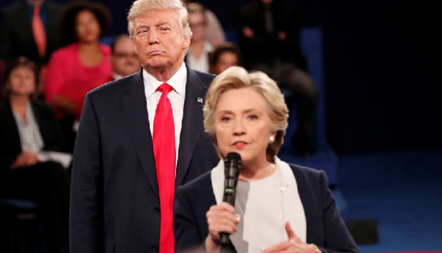 donald trump and hillary clinton during a us presidential debate in 2016 photo file donald trump and hillary clinton during a us presidential debate in 2016 photo file