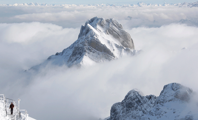 top of the mount saentis near schwaegalp in the eastern swiss alps october 15 2009 photo reuters top of the mount saentis near schwaegalp in the eastern swiss alps october 15 2009 photo reuters