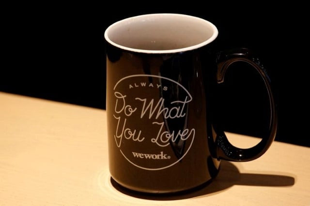 a mug bears the name of wework is seen at its flagship location in hong kong china february 23 2017 photo reuters a mug bears the name of wework is seen at its flagship location in hong kong china february 23 2017 photo reuters