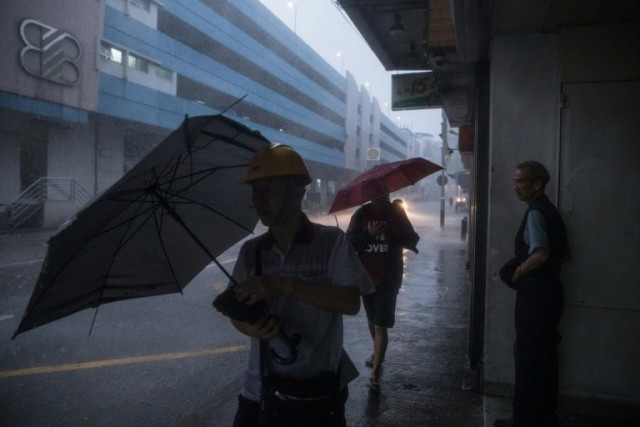 hong kong and macau raised a typhoon 8 signal the third highest warning level early sunday morning as severe tropical storm quot pakhar quot made landfall days after typhoon hato claimed at least 18 lives photo afp hong kong and macau raised a typhoon 8 signal the third highest warning level early sunday morning as severe tropical storm quot pakhar quot made landfall days after typhoon hato claimed at least 18 lives photo afp