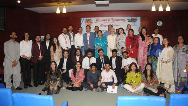 students of greenwich university who participated at express career and education expo 2017 were awarded shields and certificates at a ceremony photo mohammad saqib students of greenwich university who participated at express career and education expo 2017 were awarded shields and certificates at a ceremony photo mohammad saqib