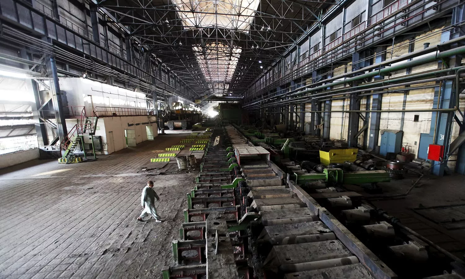 a man walks past machines at the hot strip mill department of the pakistan steel mills psm on the outskirts of karachi pakistan photo reuters a man walks past machines at the hot strip mill department of the pakistan steel mills psm on the outskirts of karachi pakistan photo reuters