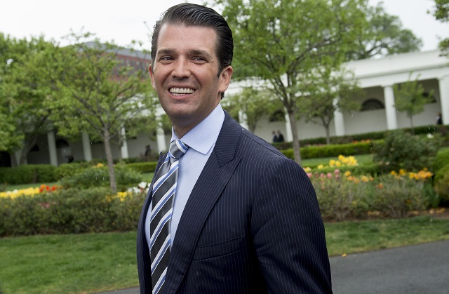 this file photo taken on april 17 2017 shows donald trump jr son of us president donald trump attending the 139th white house easter egg roll on the south lawn of the white house in washington dc the us president 039 s eldest son will take questions from a congressional committee investigating possible collusion between the republican 039 s 2016 campaign team and russia officials said on august 29 2017 the senate judiciary committee announced that the 39 year old trump jr agreed to testify before investigators behind closed doors no date was immediately given photo afp