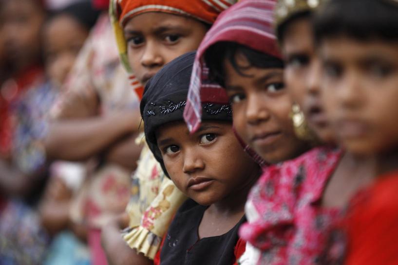 rohingya muslim children attend religious school at a refugee camp outside sittwe myanmar photo reuters