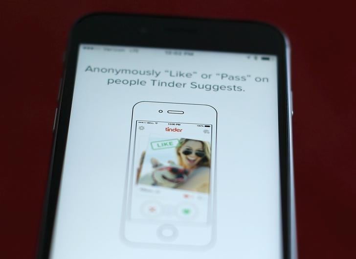 the dating app tinder is shown on an apple iphone in this photo illustration taken february 10 2016 photo reuters