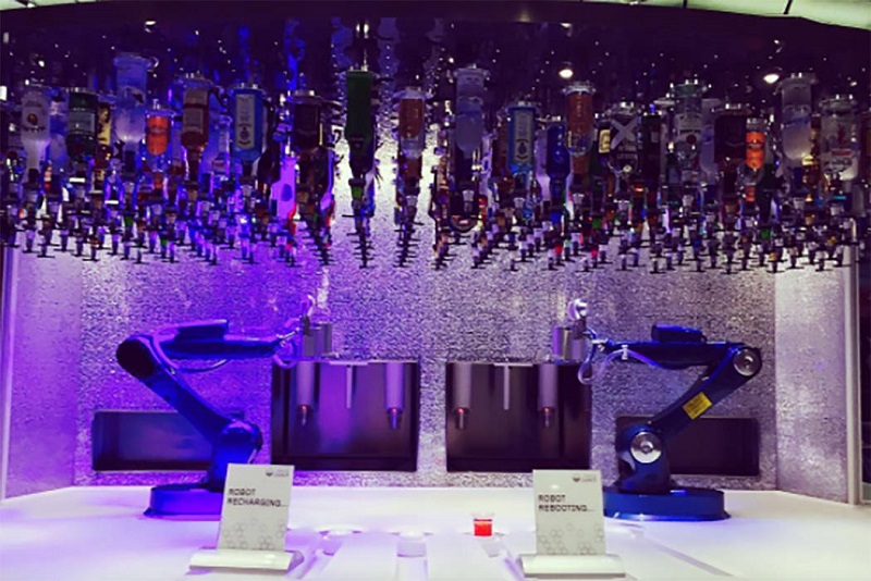 a robotic bar is seen aboard royal caribbean ship the anthem photo locket in my pocket instagram