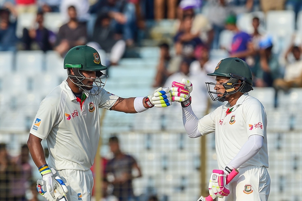 duo fantastico sabbir and mushfiqur arrested bangladesh s slide against aussie spinner with a 105 run stand for the fifth wicket photo afp