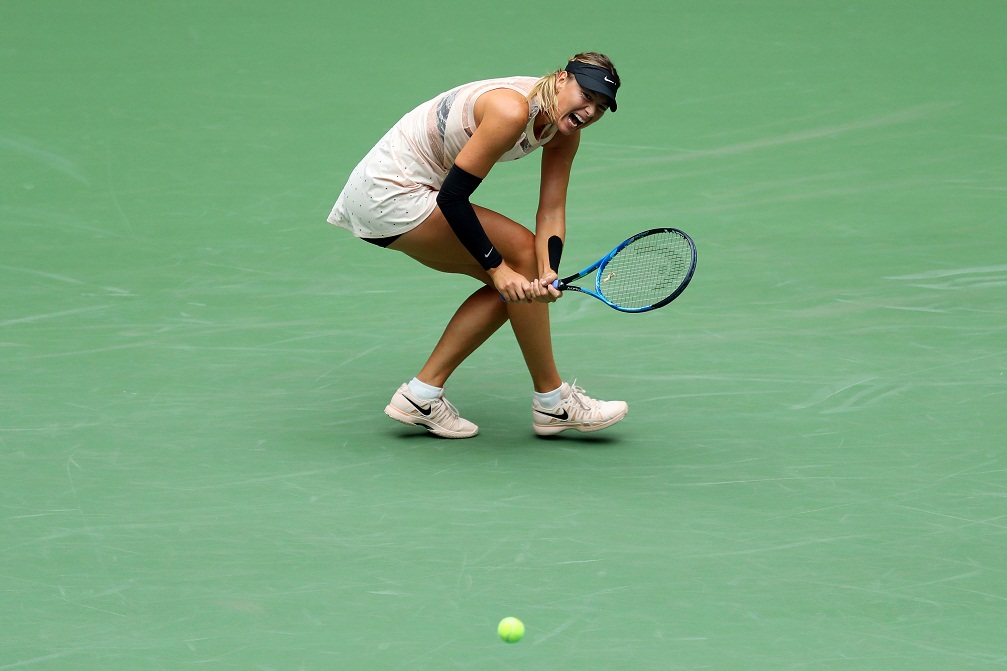 end of road sharapova the 2006 us open winner made 51 unforced errors to only 14 by sevastova as she was knocked out of the first slam she participated in following her return to tennis photo afp