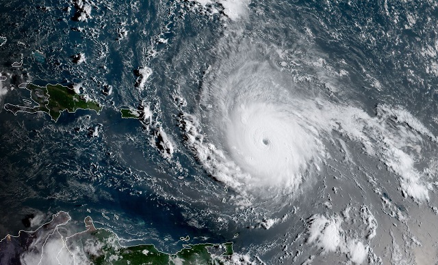 this image obtained from the national oceanic and atmospheric administration shows hurricane irma on september 2 2017 at 1130 utc irma picked up strength and has become an quot extremely dangerous quot category five hurricane as it approached the caribbean on september 5 2017 the miami based national hurricane center reported irma is about 270 miles 440kms east of the island of antigua packing maximum sustained winds of 175mph 280kph photo afp