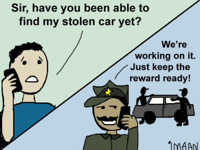 stolen a cop car naama