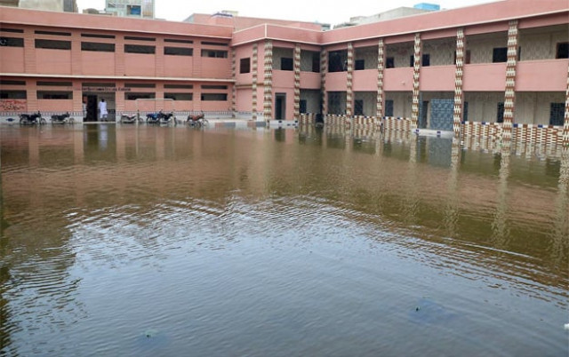 water remains accumulated at jamia muhammadi school in lyari contrary to the local government minister 039 s claim that rainwater had been drained in the area photo online water remains accumulated at jamia muhammadi school in lyari contrary to the local government minister 039 s claim that rainwater had been drained in the area photo online