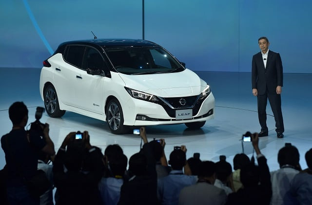 nissan unveils new electric car in bid to drive off competition photo afp nissan unveils new electric car in bid to drive off competition photo afp