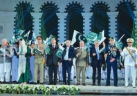 victory monument top civil and military leadership celebrates independence day at yadgar e fatah in islamabad photo express