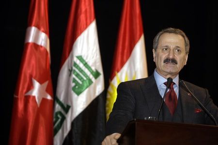 turkey 039 s then economy minister zafer caglayan speaks during a news conference in arbil about 350 km 220 miles north of baghdad january 18 2012 photo reuters