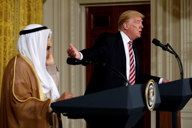 kuwait 039 s emir sabah al ahmad al jaber al sabah l and u s president donald trump hold a news conference after their meetings at the white house in washington u s september 7 2017 photo reuters