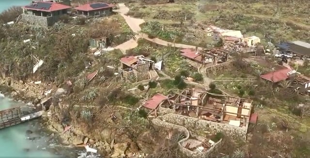 aerial view of devastation following hurricane irma on eustatia island british virgin islands september 8 2017 is seen in this still image taken from social media video photo reuters