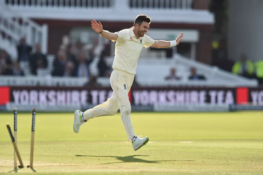 england 039 s james anderson celebrates taking his 500th test match wicket after taking the wicket of west indies 039 kraigg brathwaite for 4 runs during the second day of the third international test match between england and west indies at lords cricket ground in london on september 8 2017 photo afp england 039 s james anderson celebrates taking his 500th test match wicket after taking the wicket of west indies 039 kraigg brathwaite for 4 runs during the second day of the third international test match between england and west indies at lords cricket ground in london on september 8 2017 photo afp