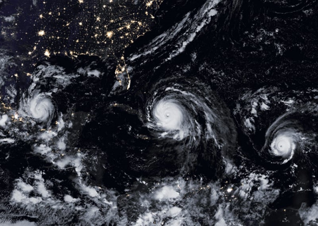 this satellite image obtained from nasa 039 s earth obervatory on septermber 8 2017 shows hurricane irma c hurricane jose r and hurricane katia photo afp this satellite image obtained from nasa 039 s earth obervatory on septermber 8 2017 shows hurricane irma c hurricane jose r and hurricane katia photo afp
