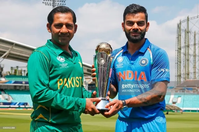 india 039 s captain virat kohli r and pakistan 039 s captain sarfraz ahmed hold the trophy as they pose for a photgraph at the oval in london on june 17 2017 on the eve of the icc champions trophy final cricket match between india and pakistan photo afp india 039 s captain virat kohli r and pakistan 039 s captain sarfraz ahmed hold the trophy as they pose for a photgraph at the oval in london on june 17 2017 on the eve of the icc champions trophy final cricket match between india and pakistan photo afp