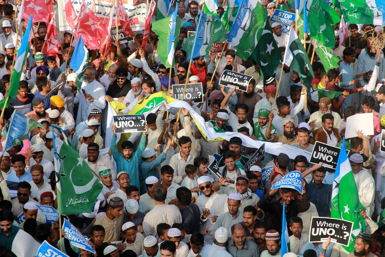 ji holds rally against muslim killings in rohingya on sep 10 2017 photo express athar khan