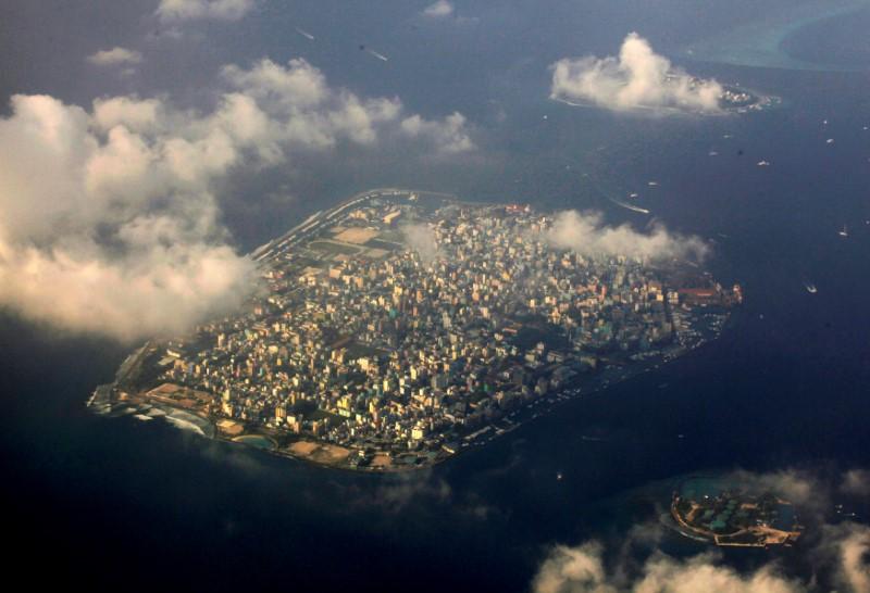 an aerial view of maldives capital male photo reuters