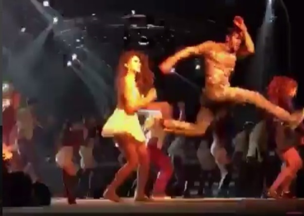 taapsee pannu posts video of varun dhawan kicking her while dancing