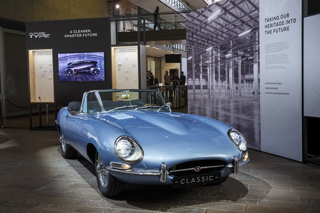 jaguar converts 1960 s iconic e type model into an electric car