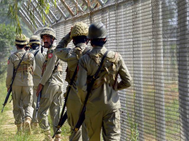 a file photo of pakistan army a the disputed line of control loc photo afp