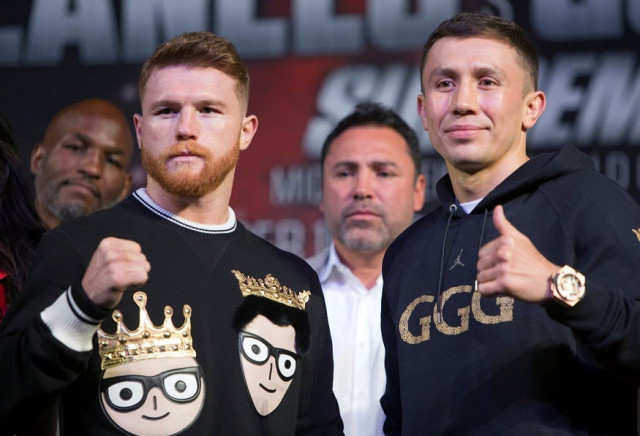 facing off the undefeated golovkin will face mexico 039 s biggest boxing star alvarez in a 12 round mega title fight on saturday at the t mobile arena photo reuters facing off the undefeated golovkin will face mexico 039 s biggest boxing star alvarez in a 12 round mega title fight on saturday at the t mobile arena photo reuters