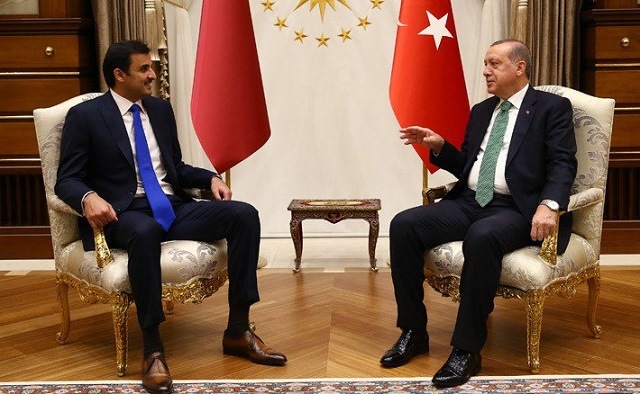 qatar emir sheikh tamim bin hamad al thani and president recep tayyip erdogan of turkey photo afp file