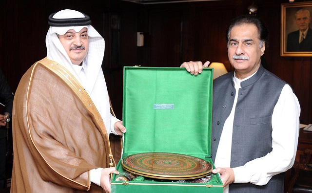 na speaker ayaz sadiq with saudi ambassador nawaf saeed photo app