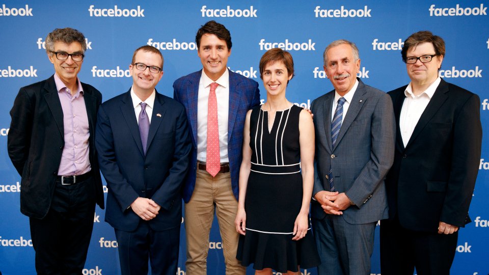 canadian prime minister justin trudeau c at the launch of facebook 039 s first artificial intelligence lab in canada photo facebook