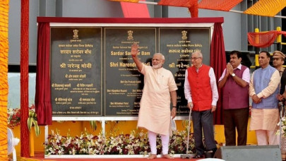 india prime minister modi inaugurates controversial dam project