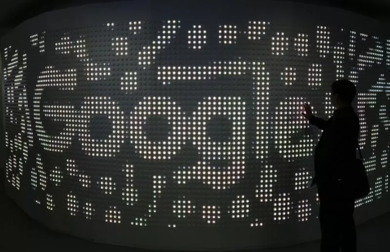 an attendee interacts with an illuminated panel at google stand during the mobile world congress in barcelona spain march 1 2017 photo reuters an attendee interacts with an illuminated panel at google stand during the mobile world congress in barcelona spain march 1 2017 photo reuters